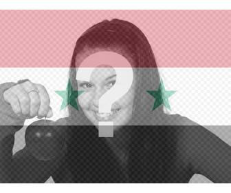 fotomontage der syrischen flagge fur ihr foto