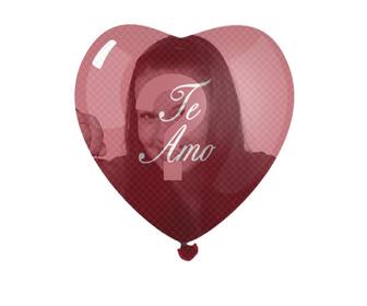 dein bild mit der transparenz einer herzformigen luftballon mit einem roten quotich liebe dichquot ideal fur den valentinstag