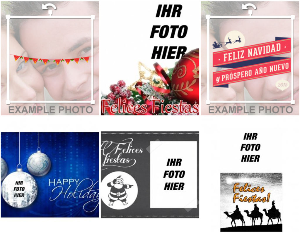 Karten und Postkarten Frohe Feiertage zu personalisieren kostenlos