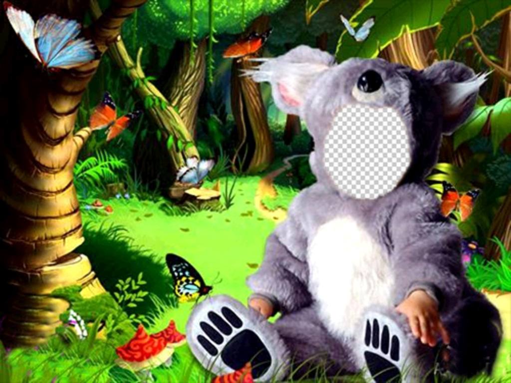 Online Montage Ihr Sohn als Koala ..