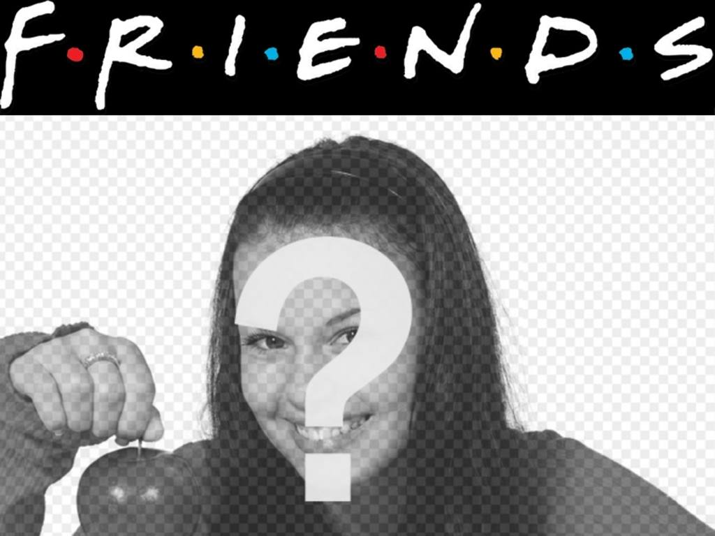 Setzen Sie das Logo der berühmten TV-Serie Friends in Ihrem Foto. Perfekt für Fotos von..