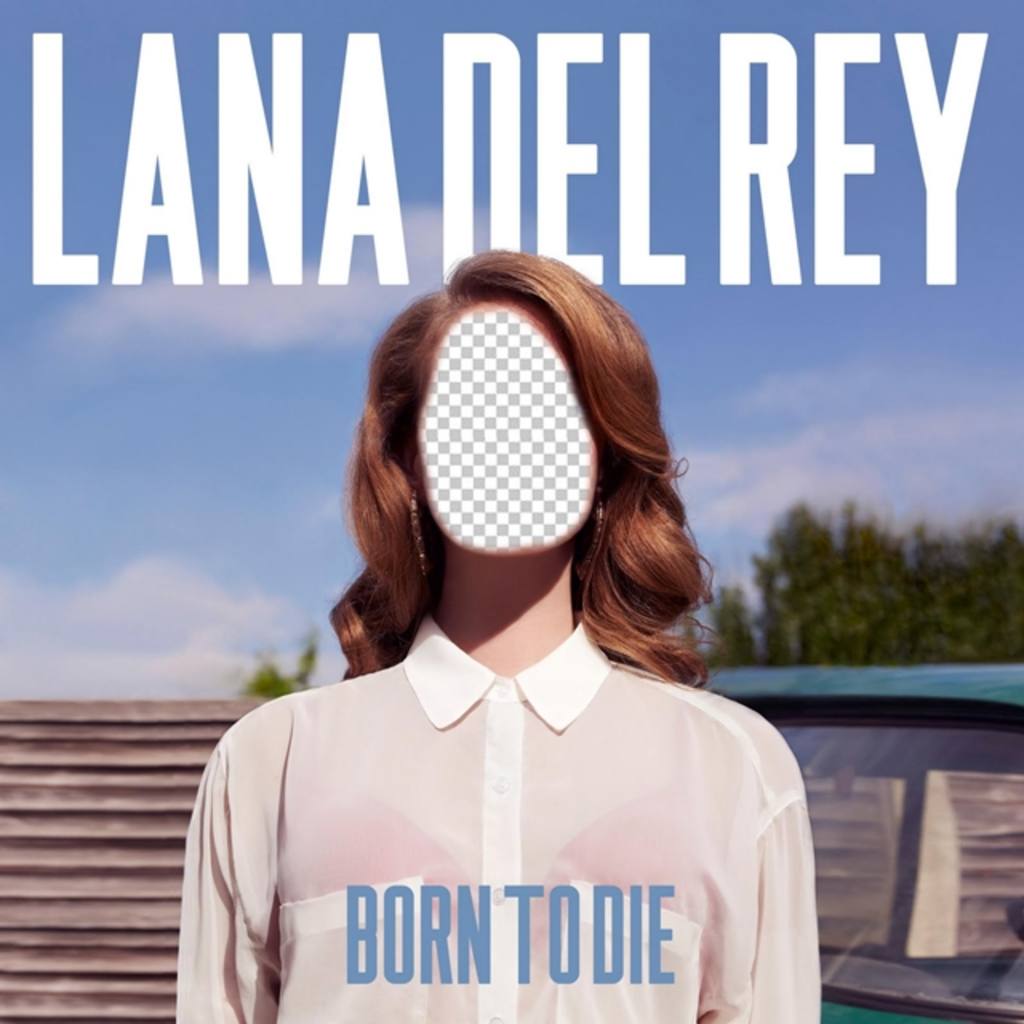 Fotomontage mit dem Born Album-Cover zu sterben des Sängers Lana del Rey. ..