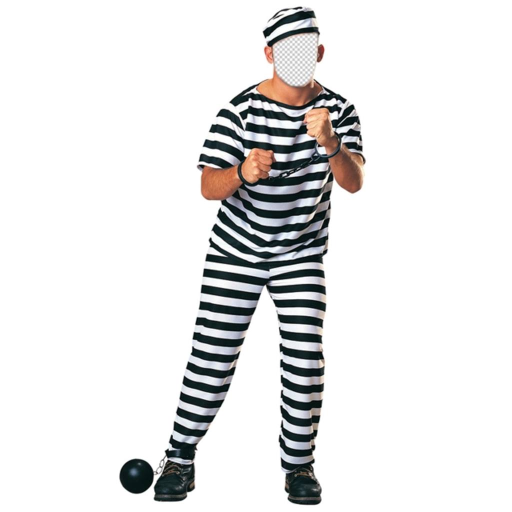 Kostüm eines Gefangenen mit Ketten Ihr Foto online bearbeiten ..