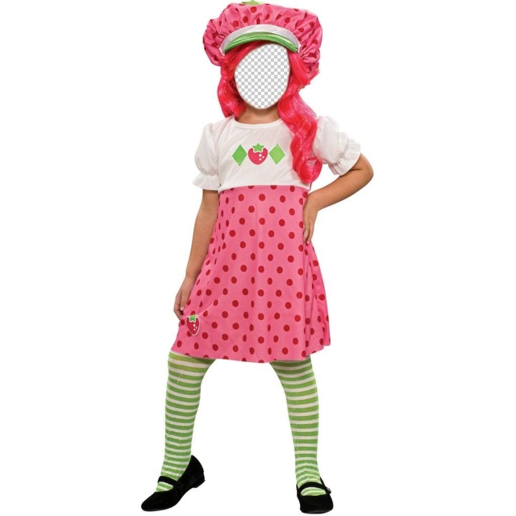 Jetzt können Sie die Puppe * ErdbeereShortcake * sein mit ihrem Kleid und rosa Haaren ..