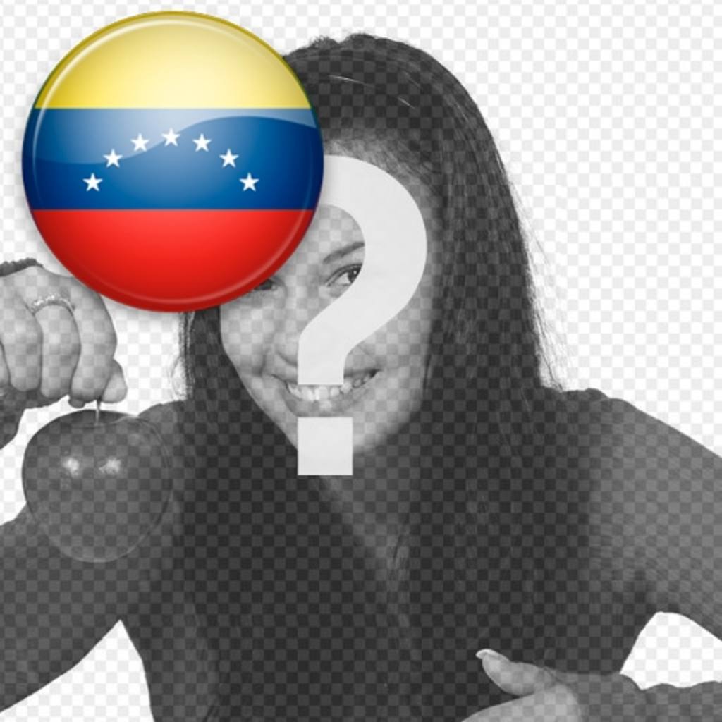 Abzeichen von Venezuela Flagge auf Ihr Foto..
