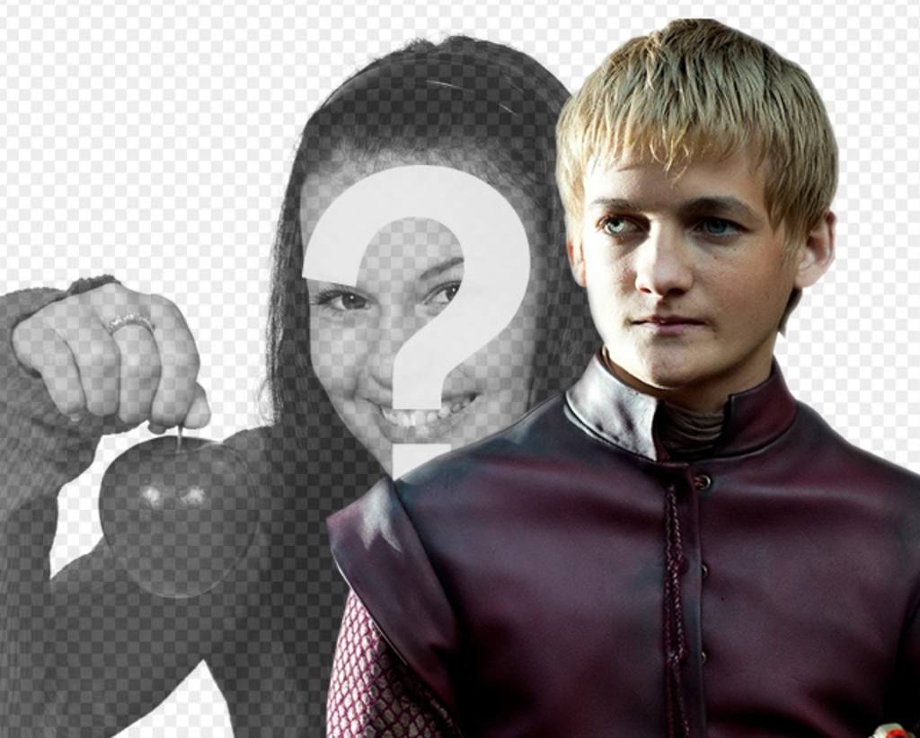 Fotomontage mit Joffrey Lannister, der böse König von Game of Thrones..
