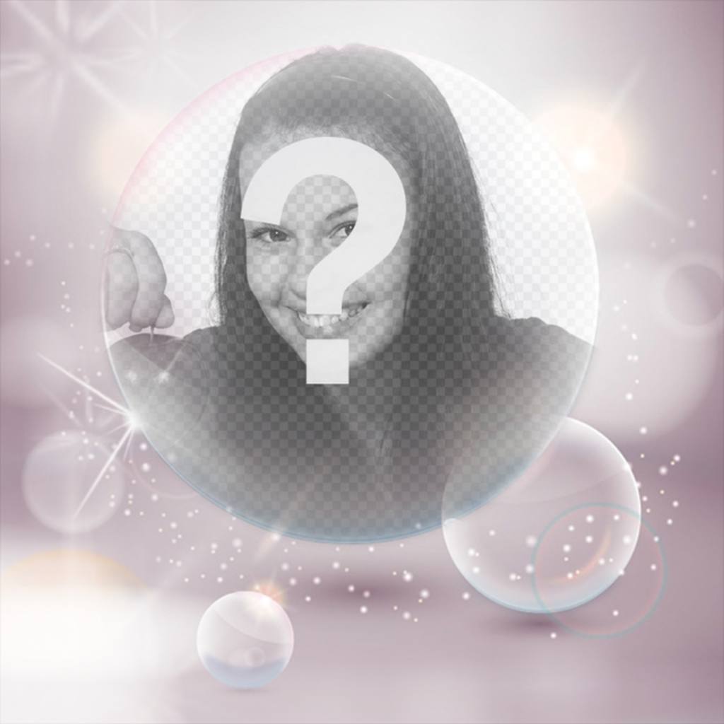 Profil-Bild mit Blasen und blinkende weiße Lichter auf Ihren Avatar von facebook und twitter..