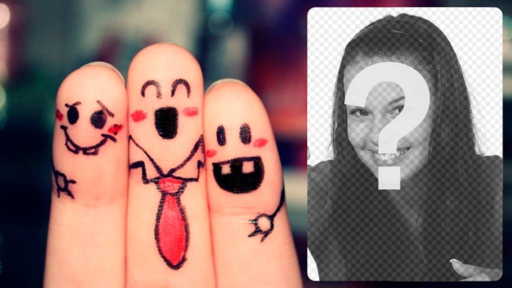 Bilderrahmen mit Freunden gerne an den Fingern gemalt, wo Sie ein Bild von Ihrem Freunden setzen und einen Text..