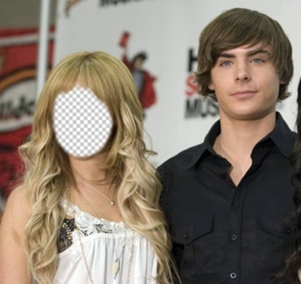 Fotomontage zu setzen Ihr Gesicht auf Ashley Tisdale mit Zac Efron ..