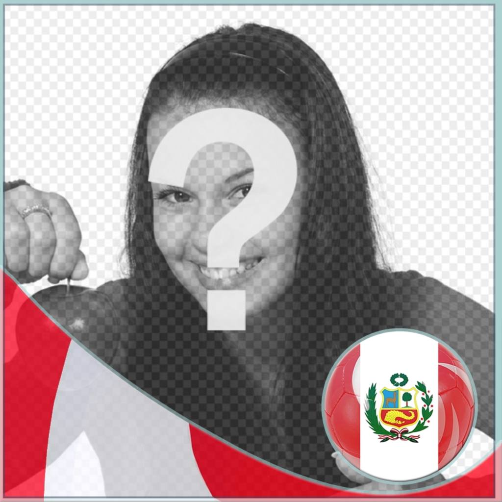 Flagge von Peru mit Kugel-Form für Ihre Fotos online. ..