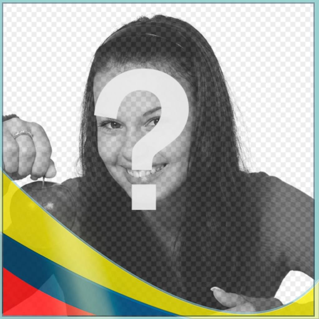 Legen Sie die Farben der Flagge von Kolumbien in Ihr Foto mit dieser Fotomontage..
