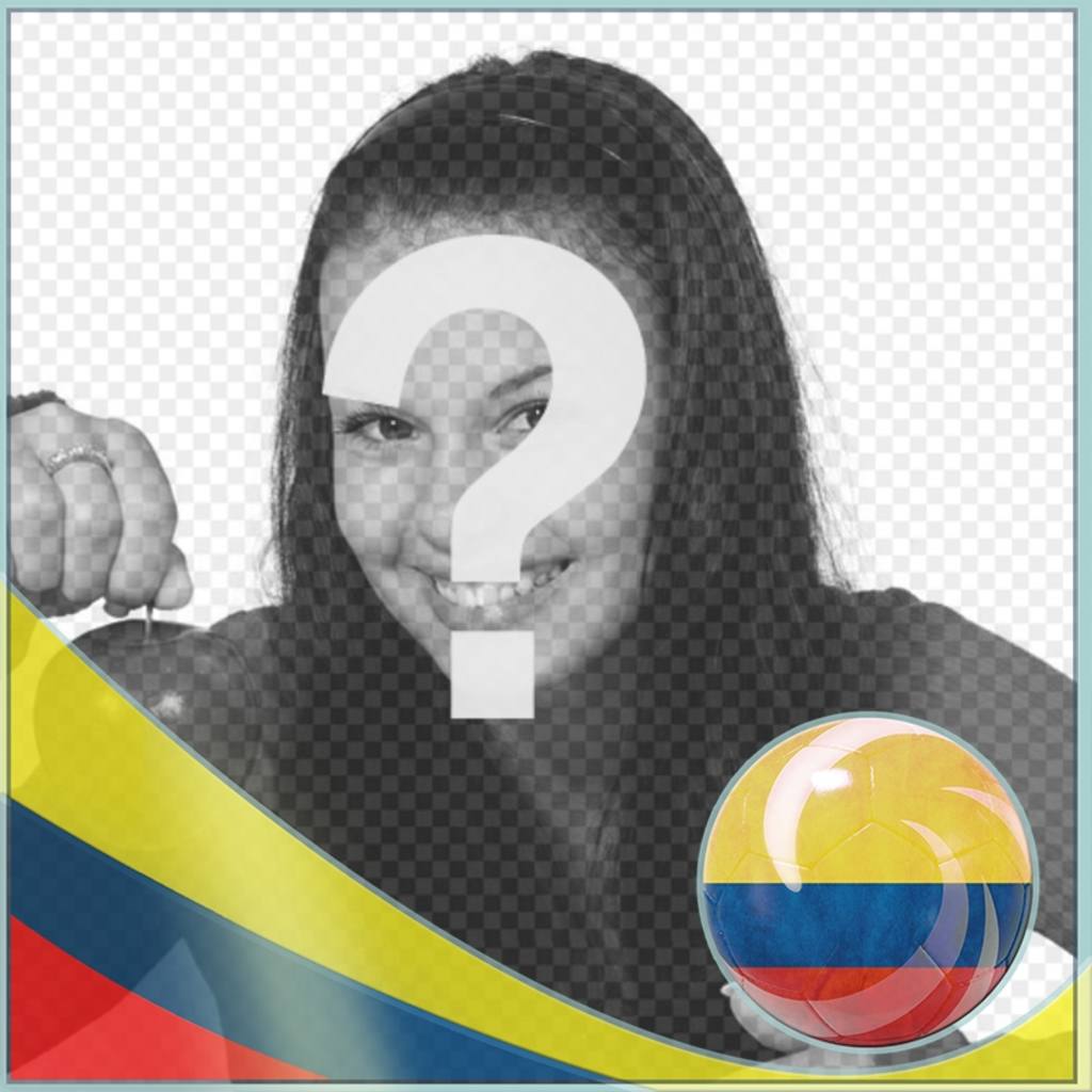 Fotomontage mit der Flagge von Kolumbien für Ihre Fotos online. ..
