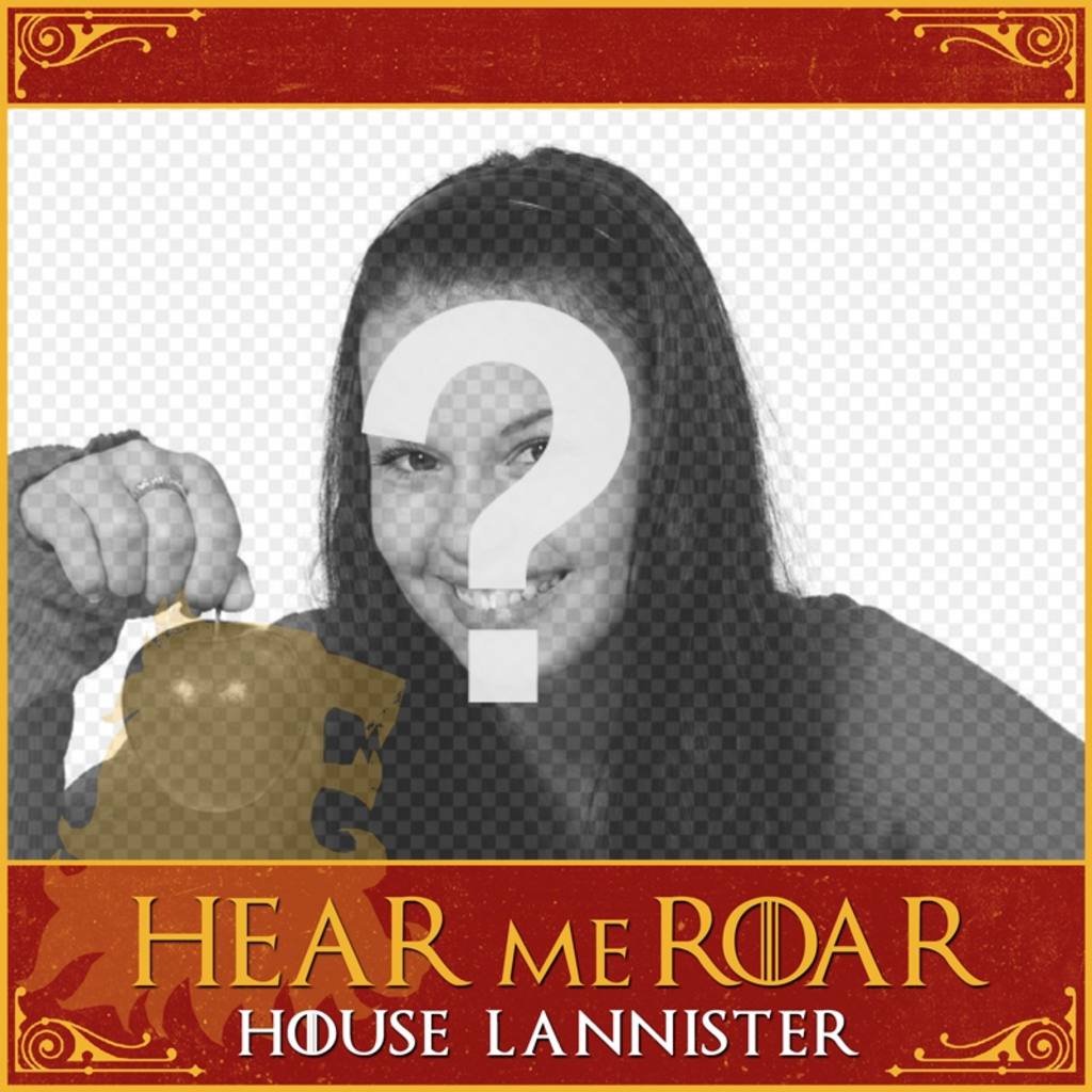 Lannister Game of Thrones thematische Rahmen zu deinem Profilbild zu bekommen. ..