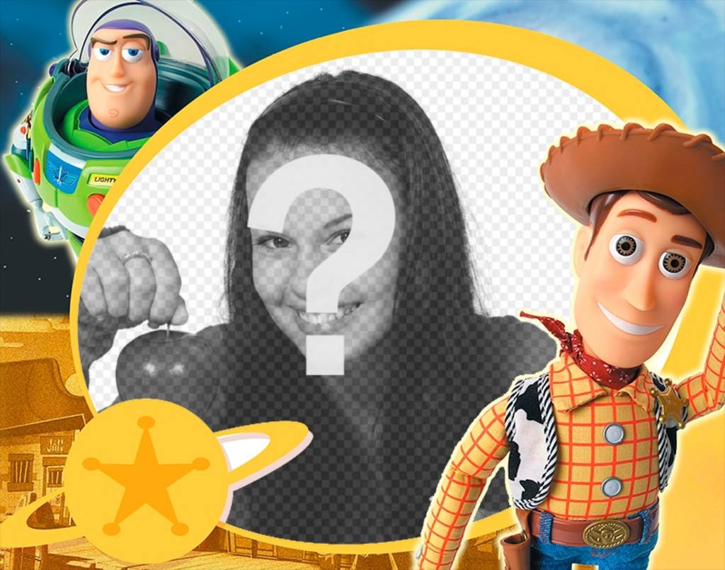 Toy Story Kinder Rahmen mit den beiden Hauptfiguren in dem Film. ..