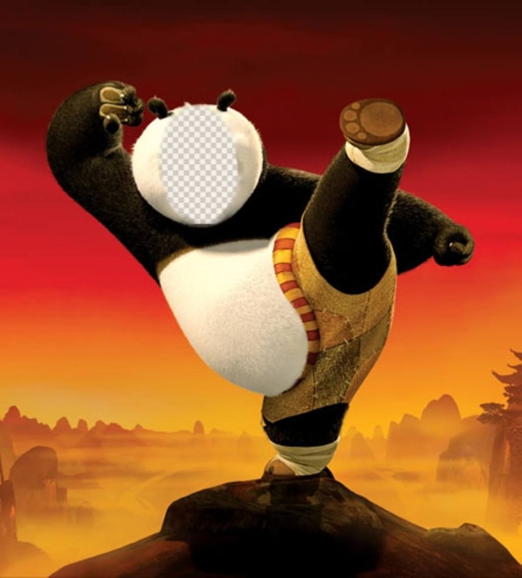 Seien Sie Kung Fu Panda mit dieser Fotomontage, die Sie kostenlos ..