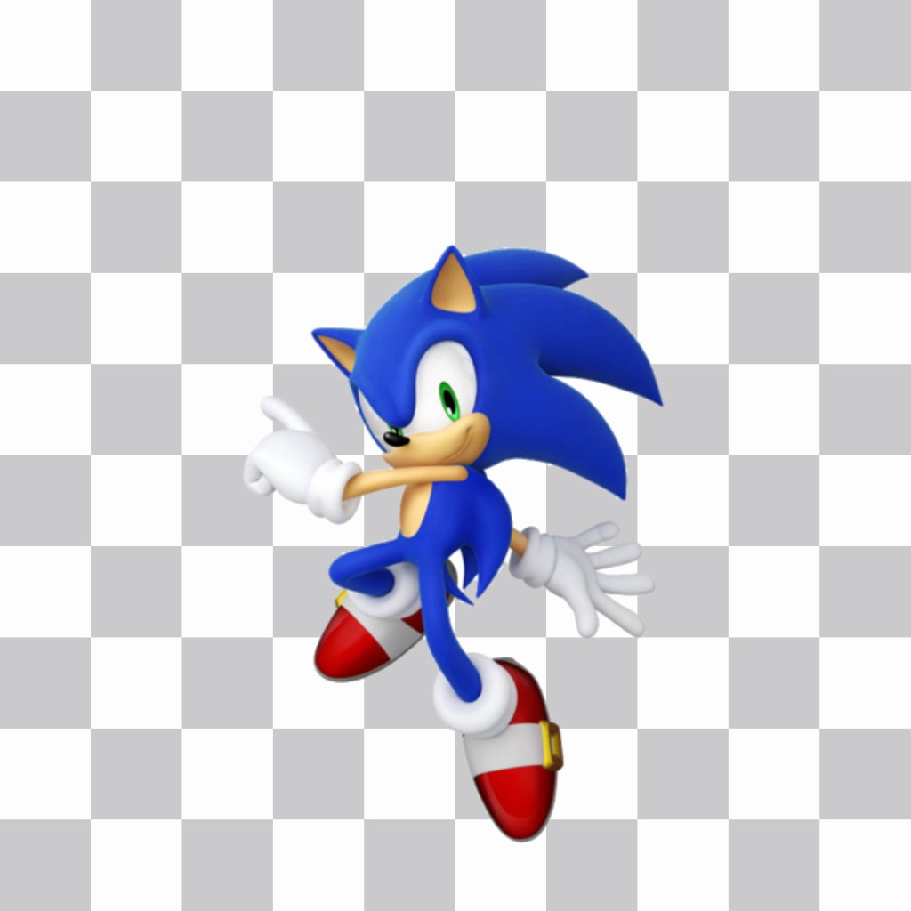 Sonic Aufkleber auf Ihrem Bild zu setzen. ..