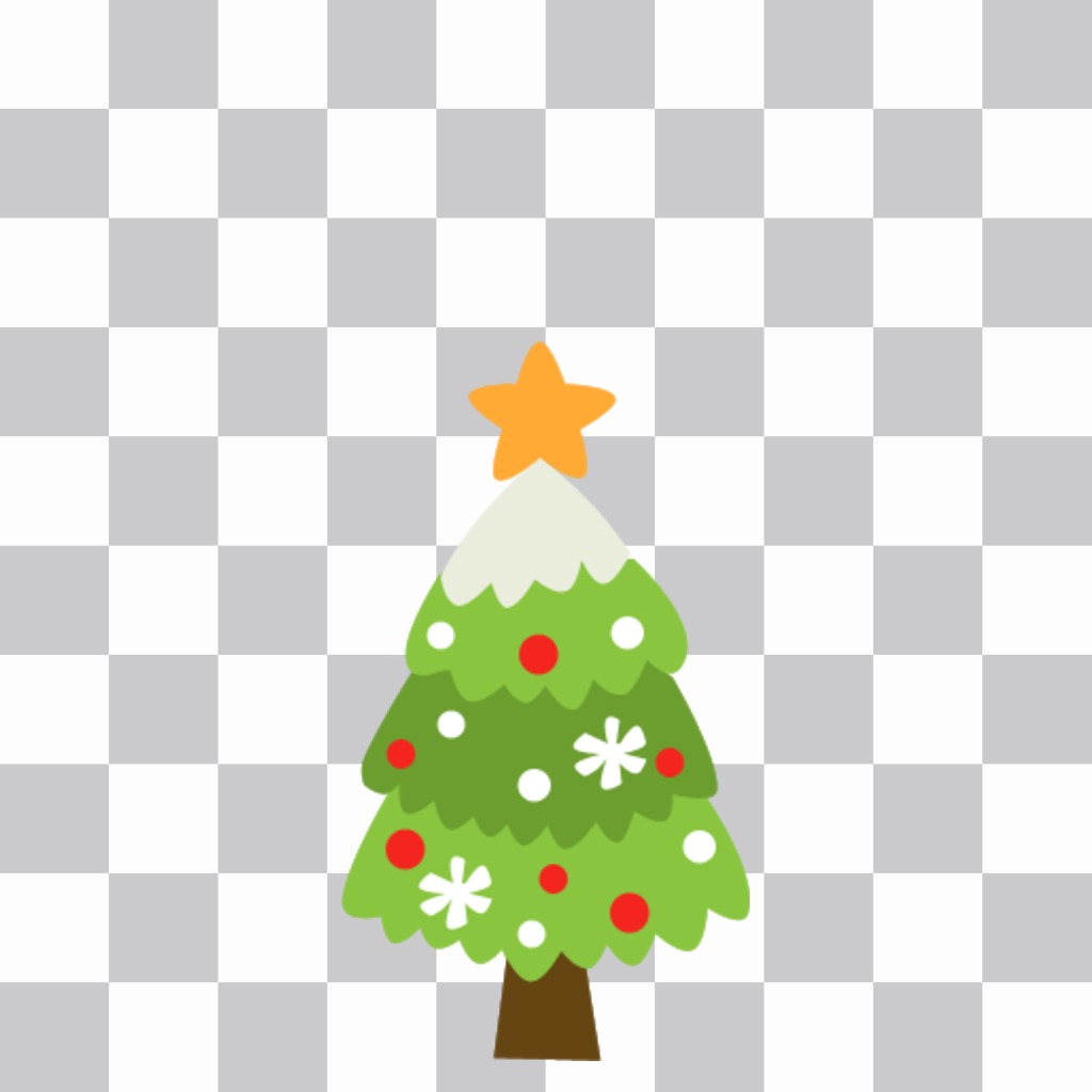 Online Aufkleber von einem schönen Weihnachtsbaum Ihre Fotos schmücken ..