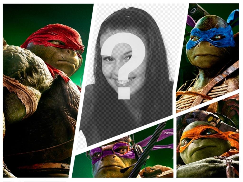 Fotomontage mit den neuen Ninja Turtles ..