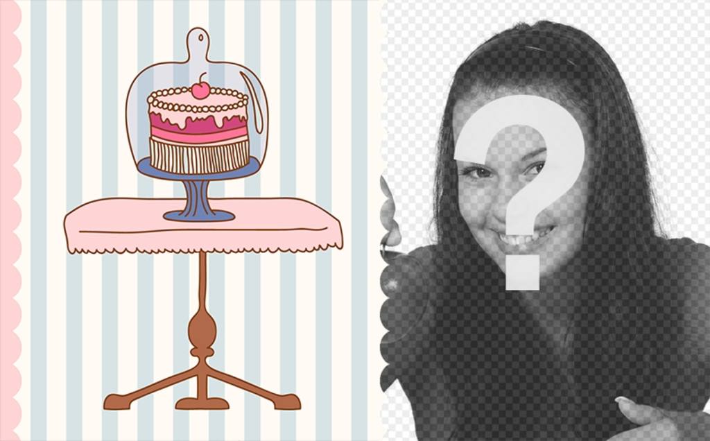 Geburtstag eCard mit der Zeichnung eines Kuchens ..