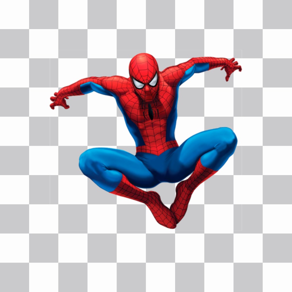 Spiderman Aufkleber Springen in Ihr Foto einfügen ..