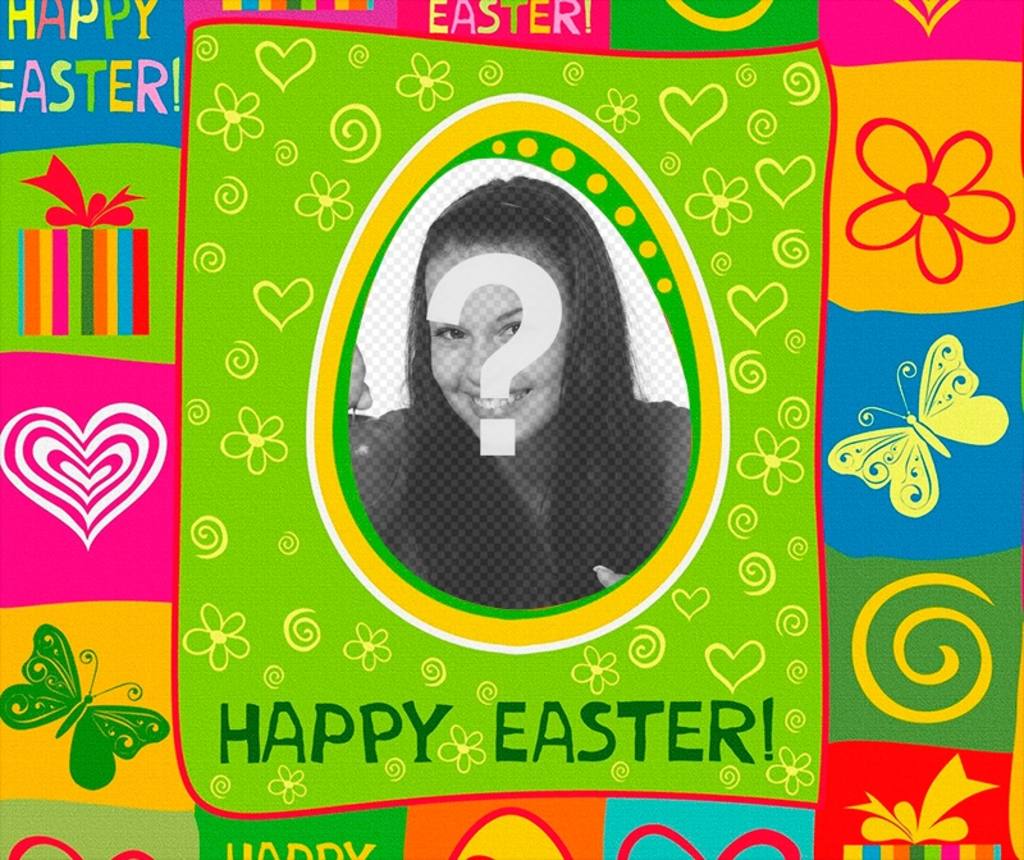 Colorful Easter Holiday Postkarte mit Ihrem Foto ..