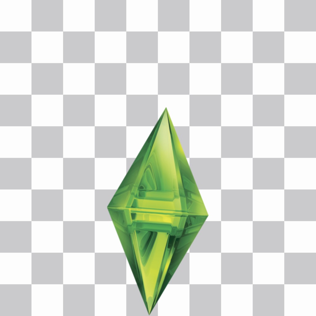 Aufkleber der grünen Raute aus Die Sims ..