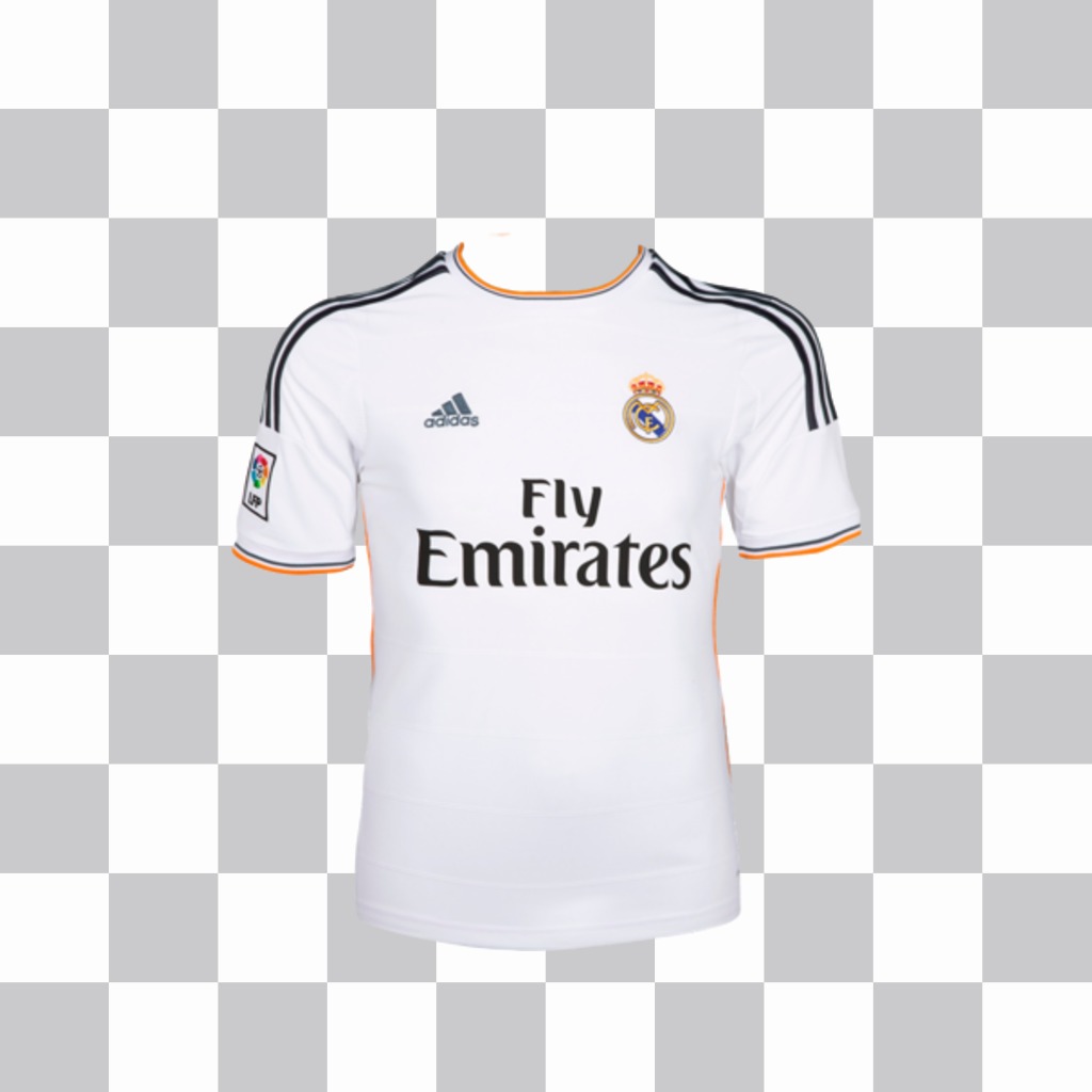 Aufkleber auf das T-Shirt von Real Madrid in Ihr Foto ..