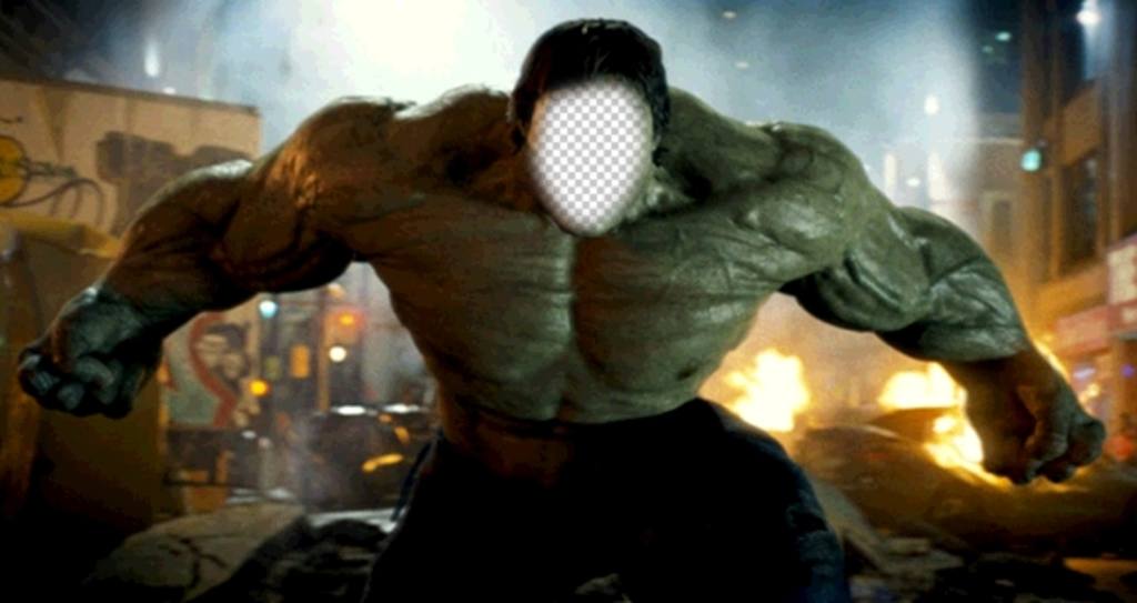 Online Effekt zu sein Hulk in einer Filmszene ..