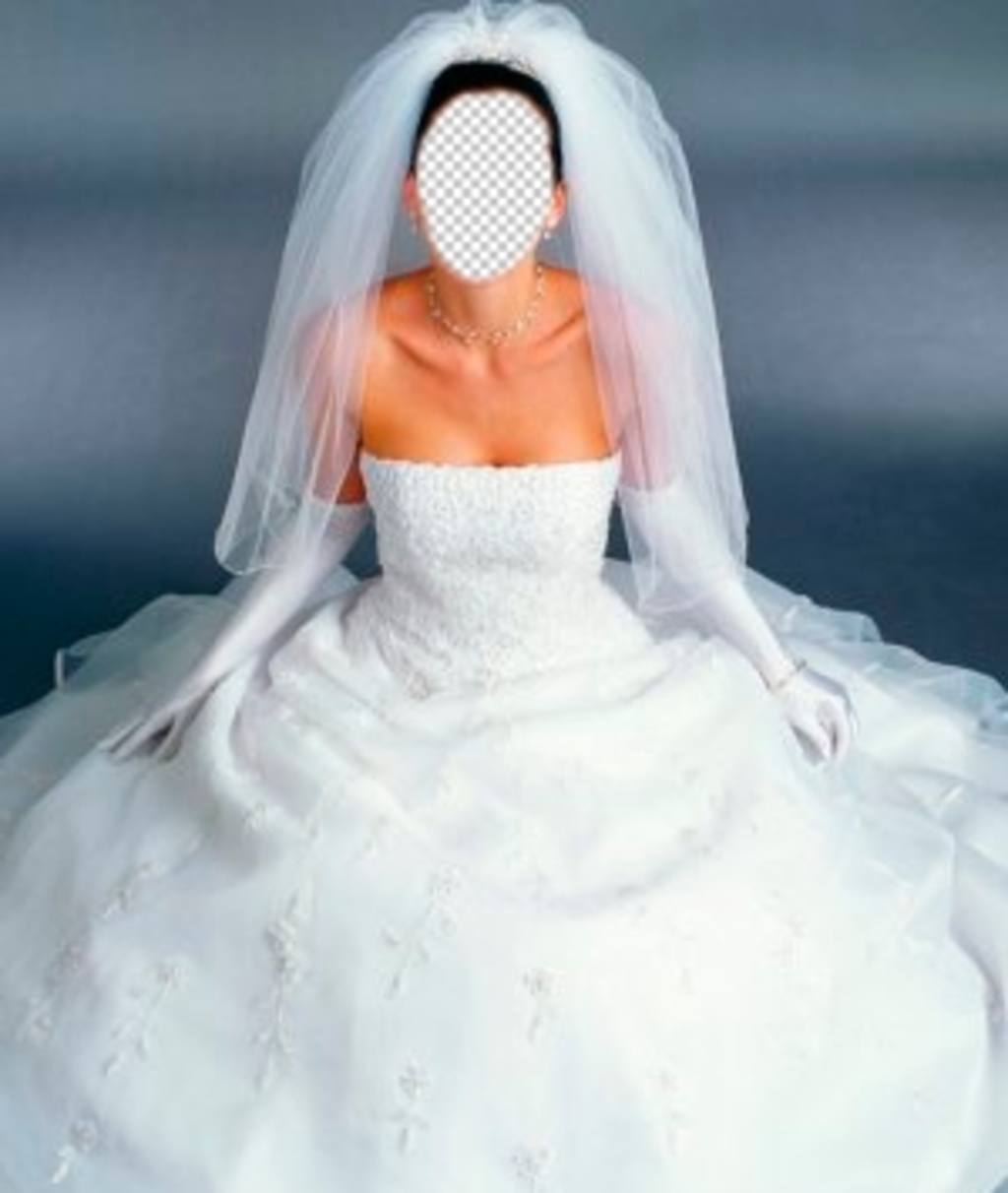 Dress up die Braut in weißen Kleid mit diesem Foto Montage ..