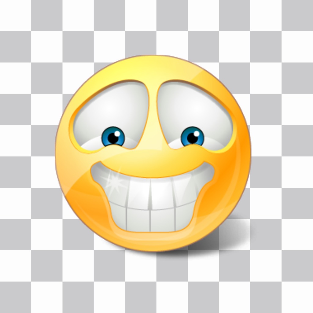 Smiley Emoticon mit weiße Zähne für Ihre Fotos ..