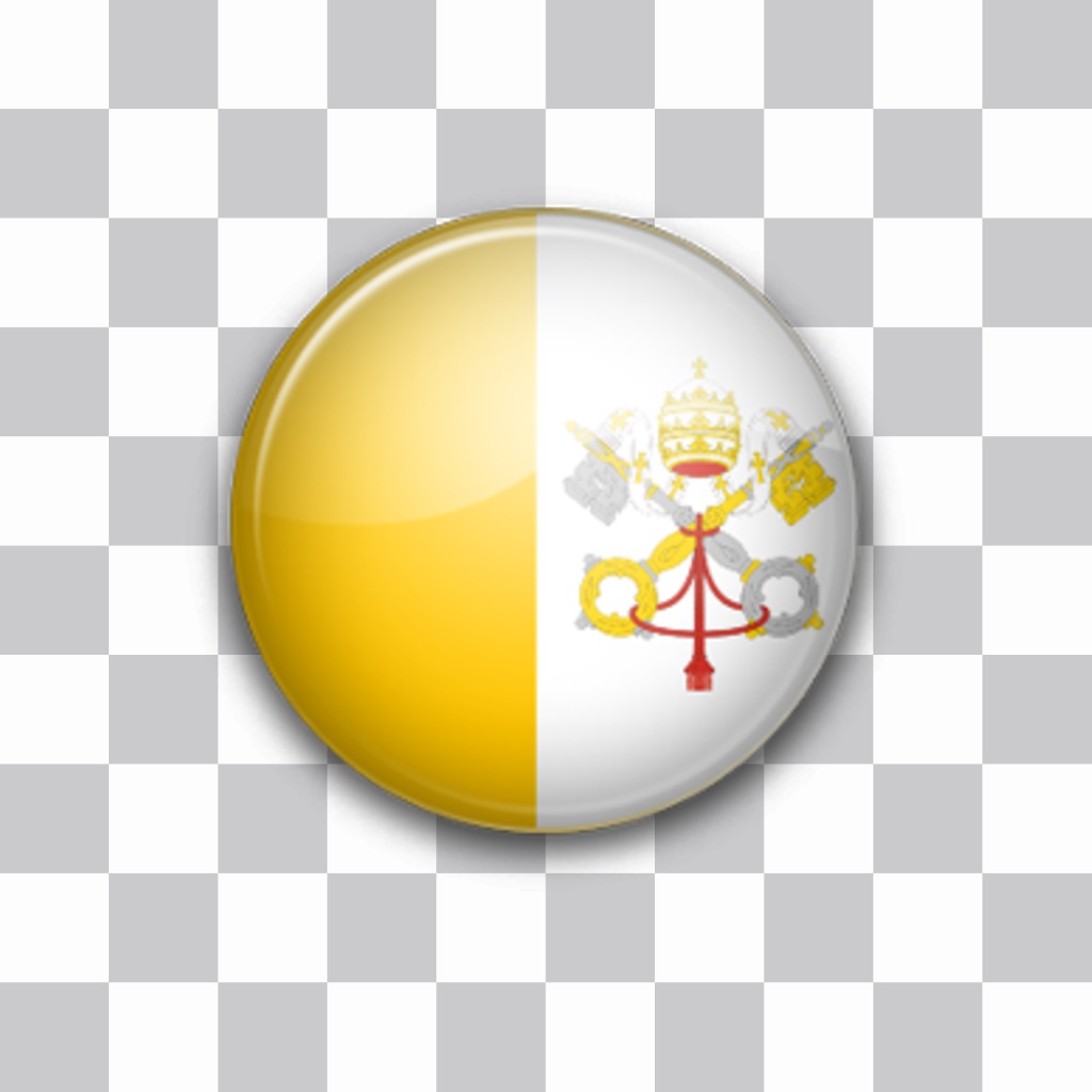 Flag Sticker Vatikanstadt förmige Platte in Ihrem Profil-Fotos..