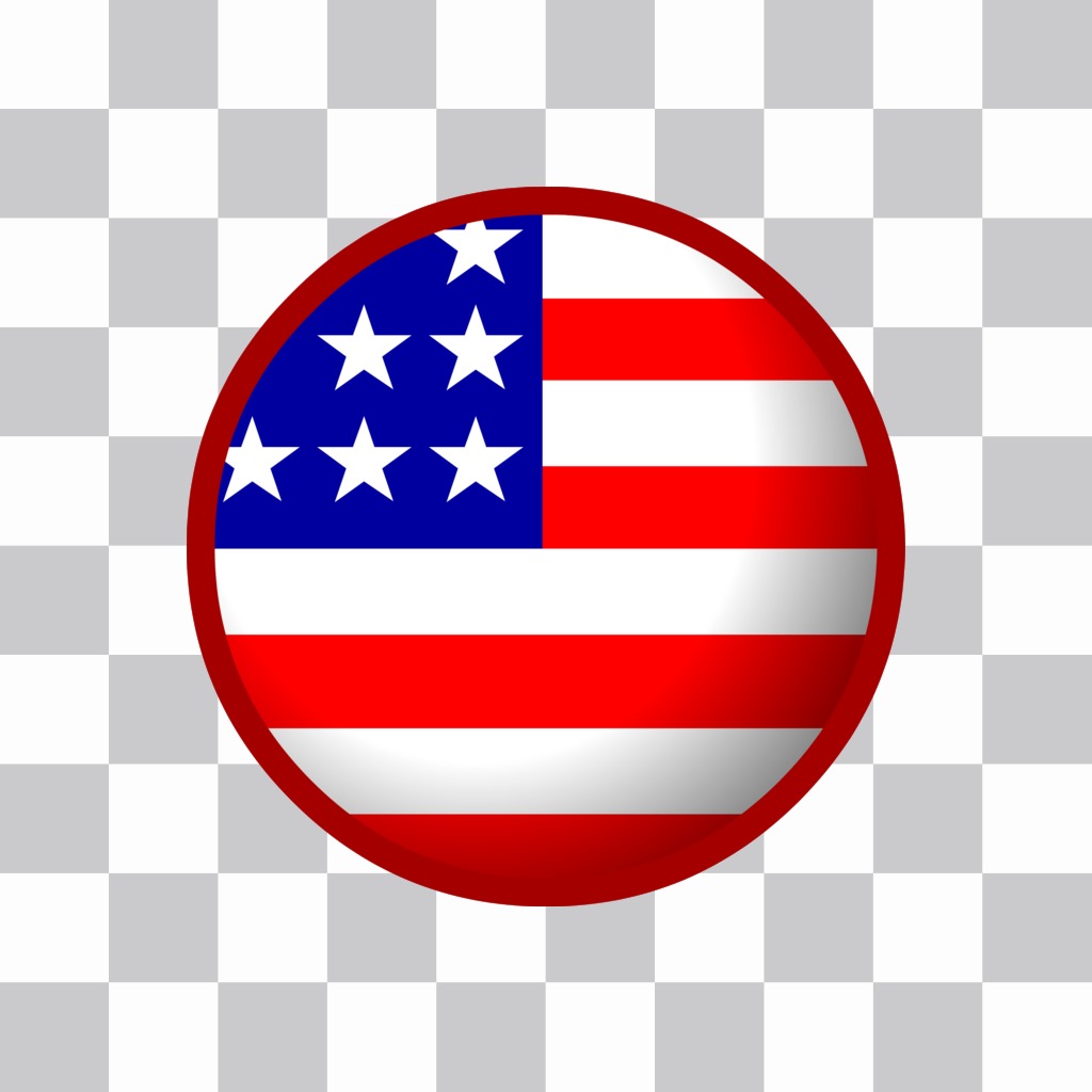 American flag Abzeichen, das in Ihr Foto Online-Profil setzen..