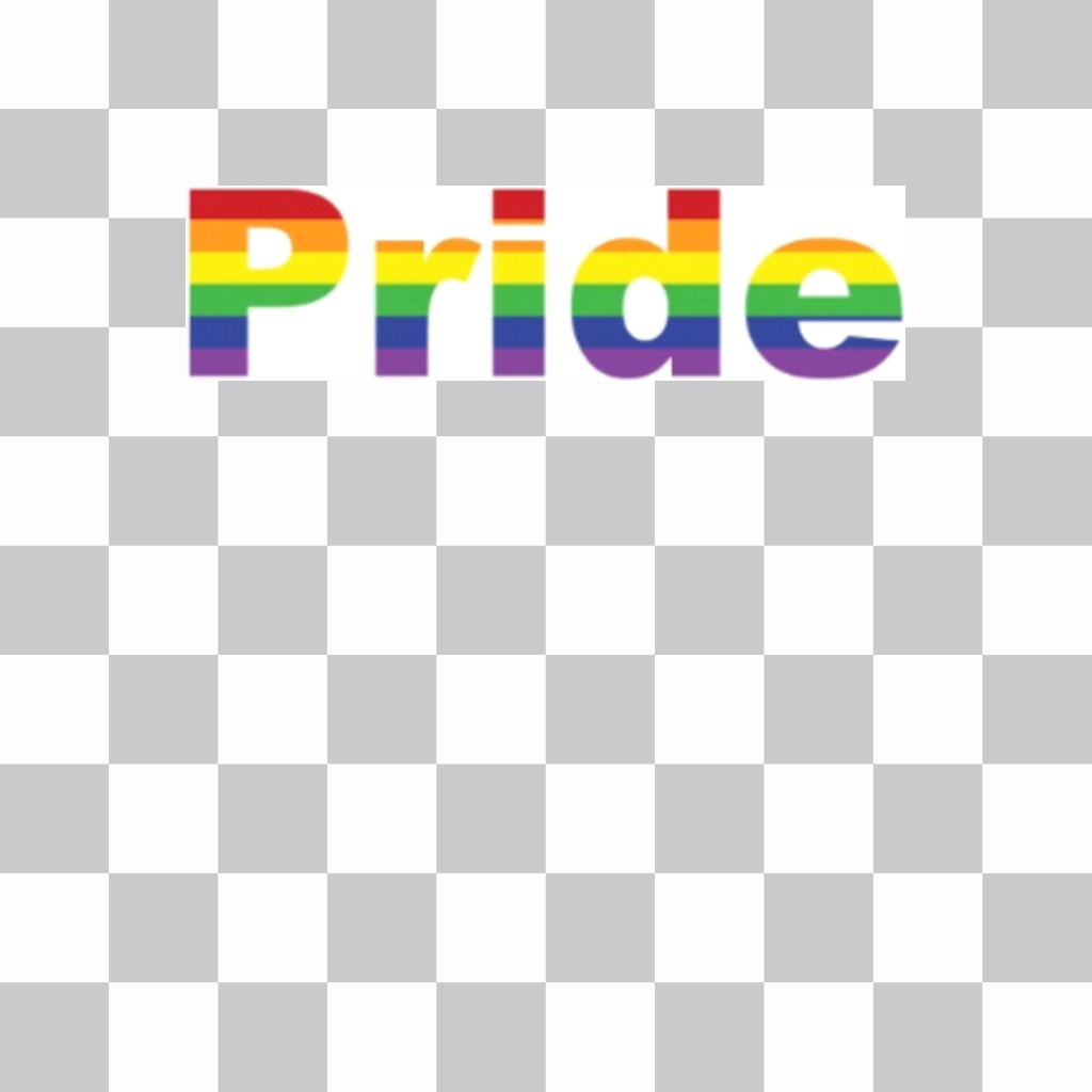 Aufkleber des Wortes PRIDE in Regenbogenfarben der Homosexuell Stolz. Setzen Sie Ihre Fotos ..