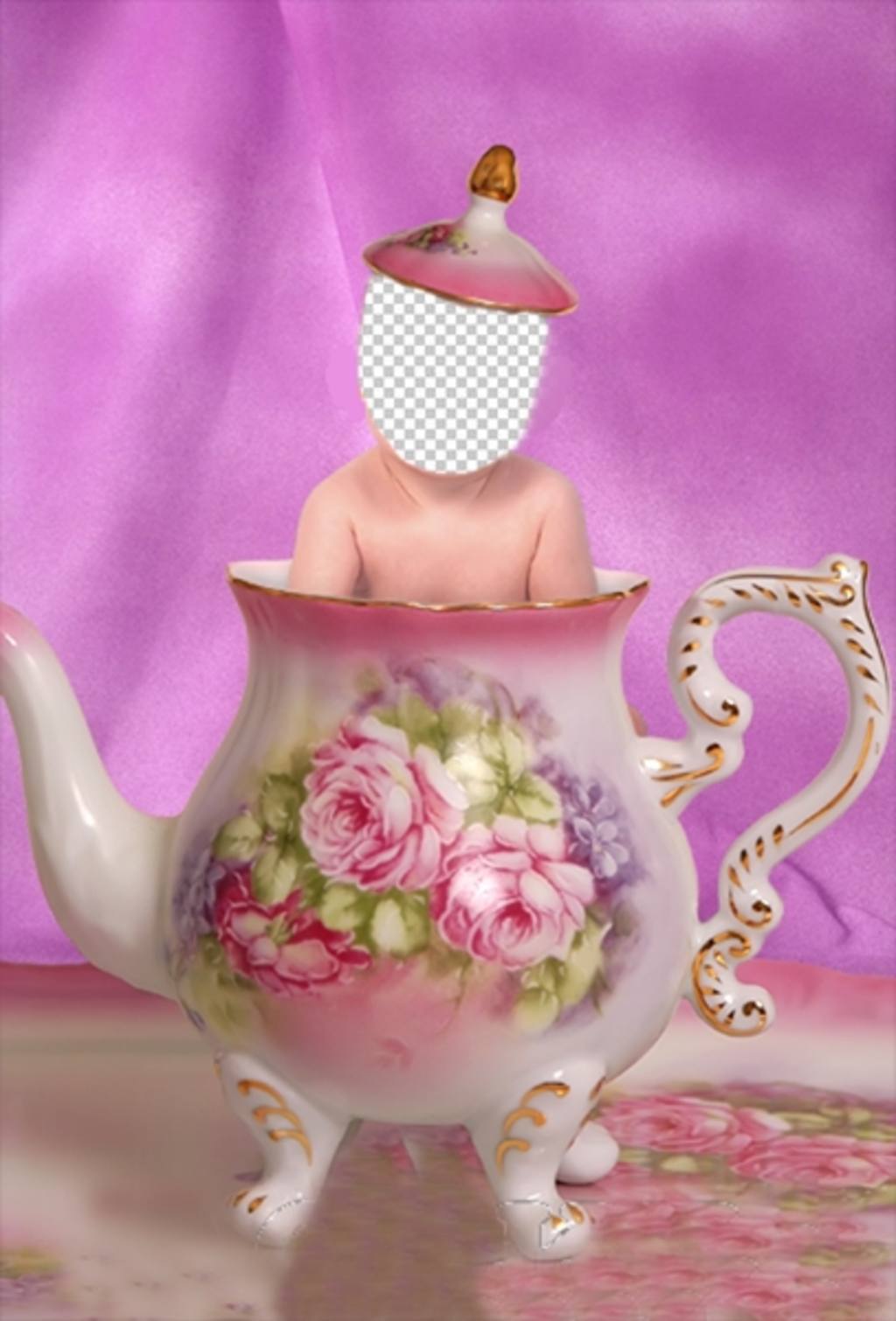 Effekt mit einem Foto Ihres Kindes zu bearbeiten und ihn in einer Tasse Tee siehe ..