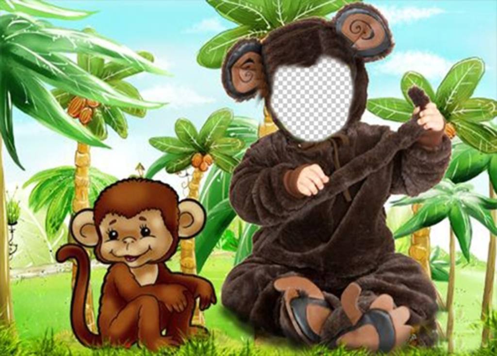 Affe-Kostüm für Kinder, die Sie ein Foto setzen können ..