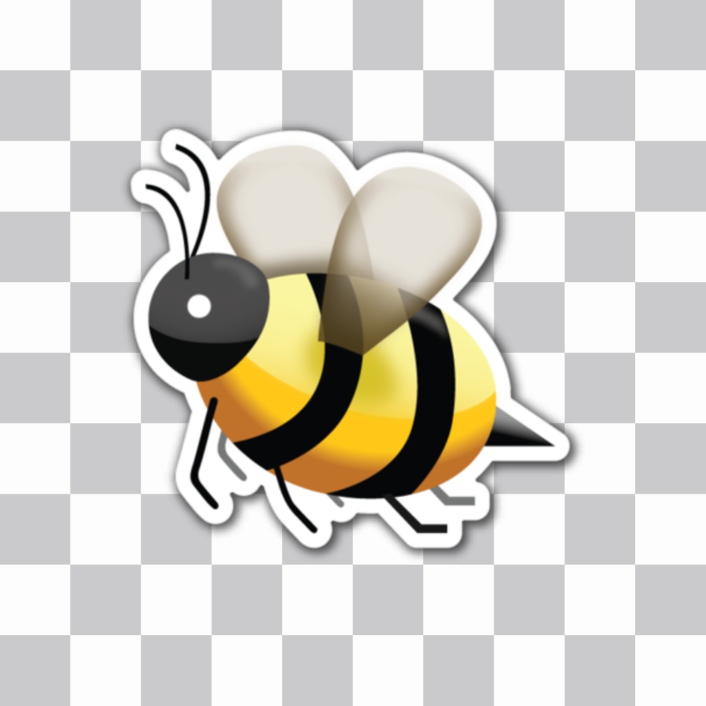 Emoji einen Bienenstich als Online-Aufkleber, die Sie in Ihre Bilder einfügen..