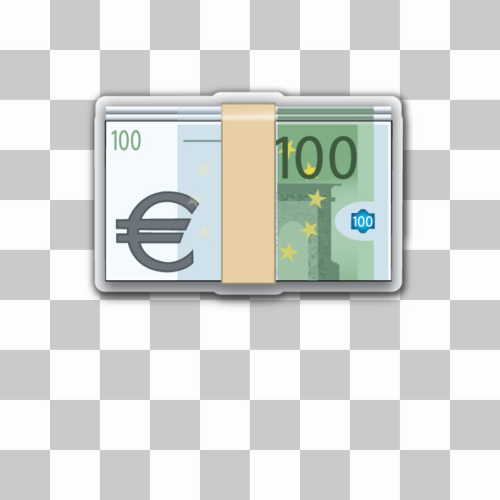 Sticker von hundert Euro können direkt in das Online-Bilder..