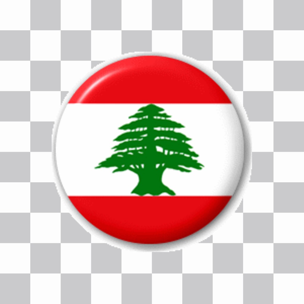 Abzeichen mit der Flagge des Libanon, auf Ihr Profilbild Facebook oder Twitter..