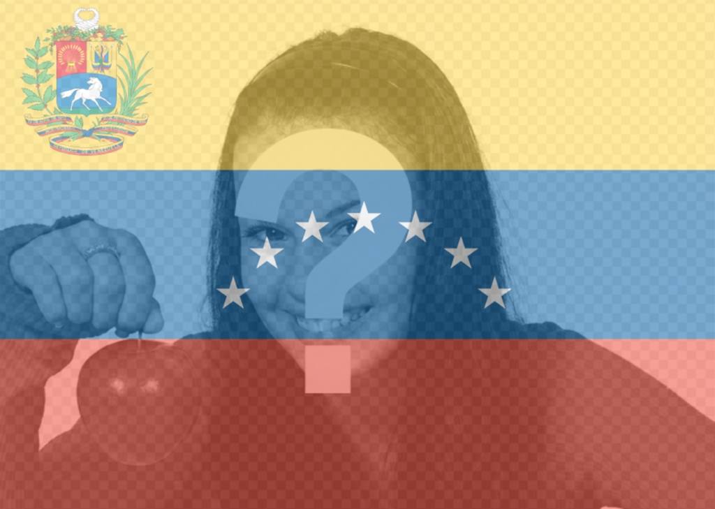 Venezuela-Flagge mit 7 Sternen für Ihr Foto. ..