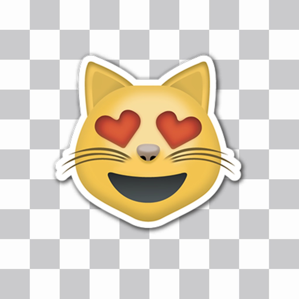 Cat Emoticon-Aufkleber für Ihre Fotos ..