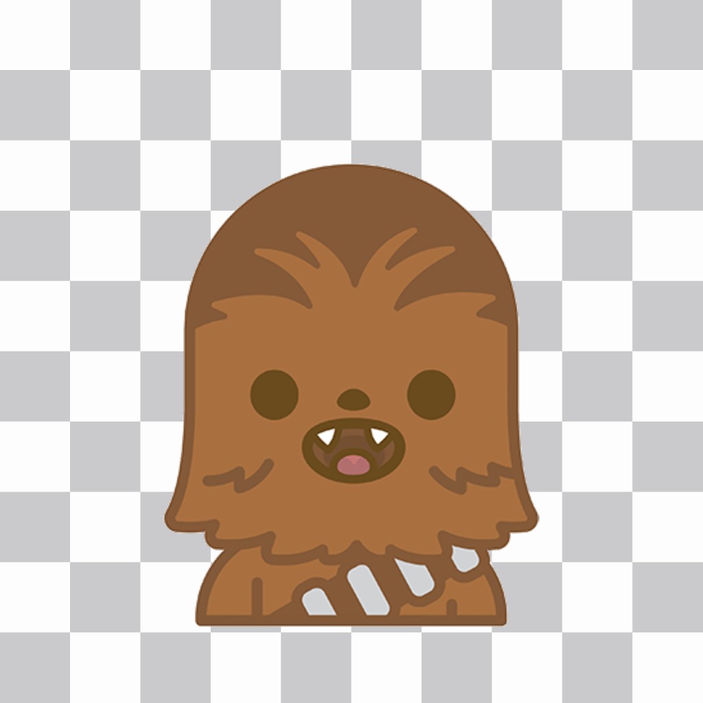 Sticker von Star Wars Charakter Chewbacca für Ihre Fotos ..