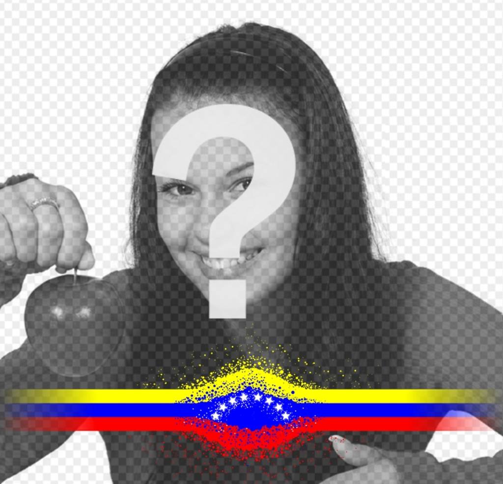 Photo-Effekt mit einem Band von Venezuela flag ..