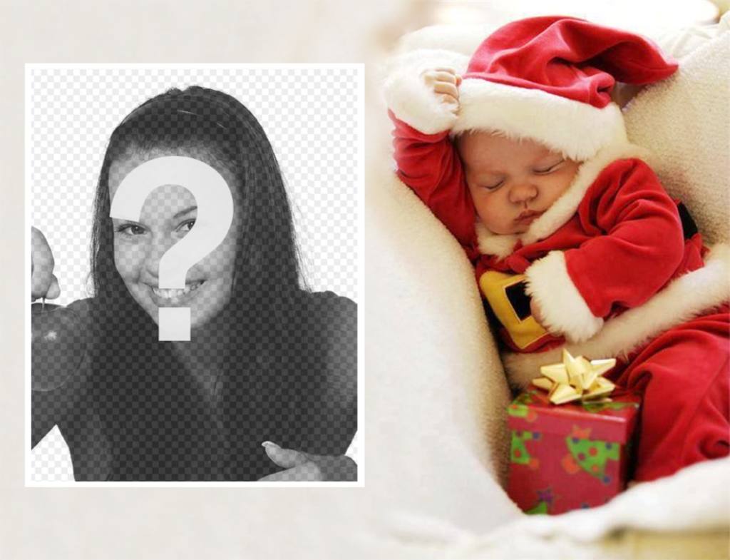 Weihnachtsfoto-Effekt mit einem Baby zu laden Sie Ihr Foto ..