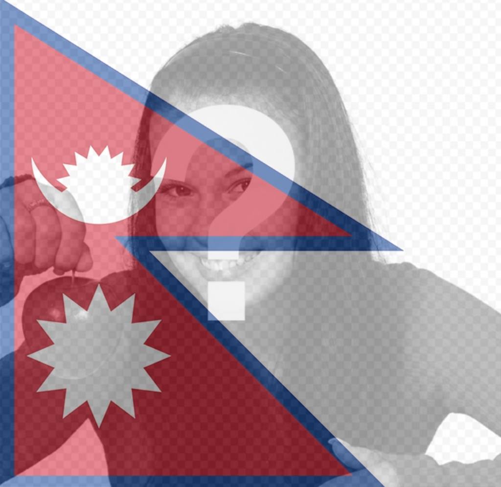 Foto Wirkung Nepal-Flagge für Ihre Foto-..