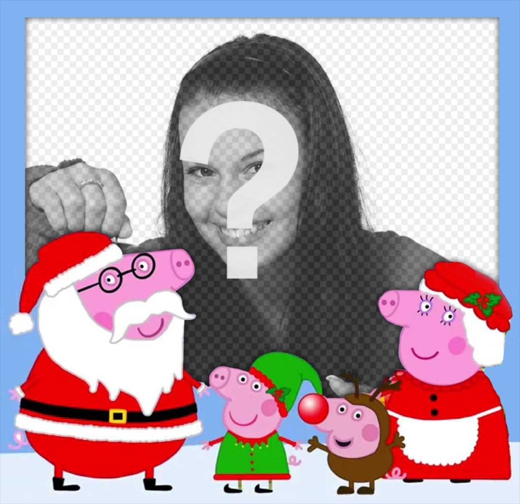 Fotoeffekt von Weihnachten mit der Peppa Pig Familie ..