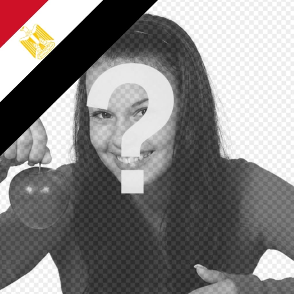 Foto Wirkung Ägypten-Flagge in der Ecke des Fotos ..