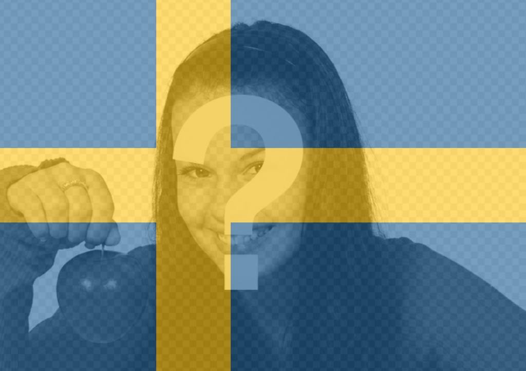 Fotoeffekt der schwedischen Flagge für Ihre Foto-..