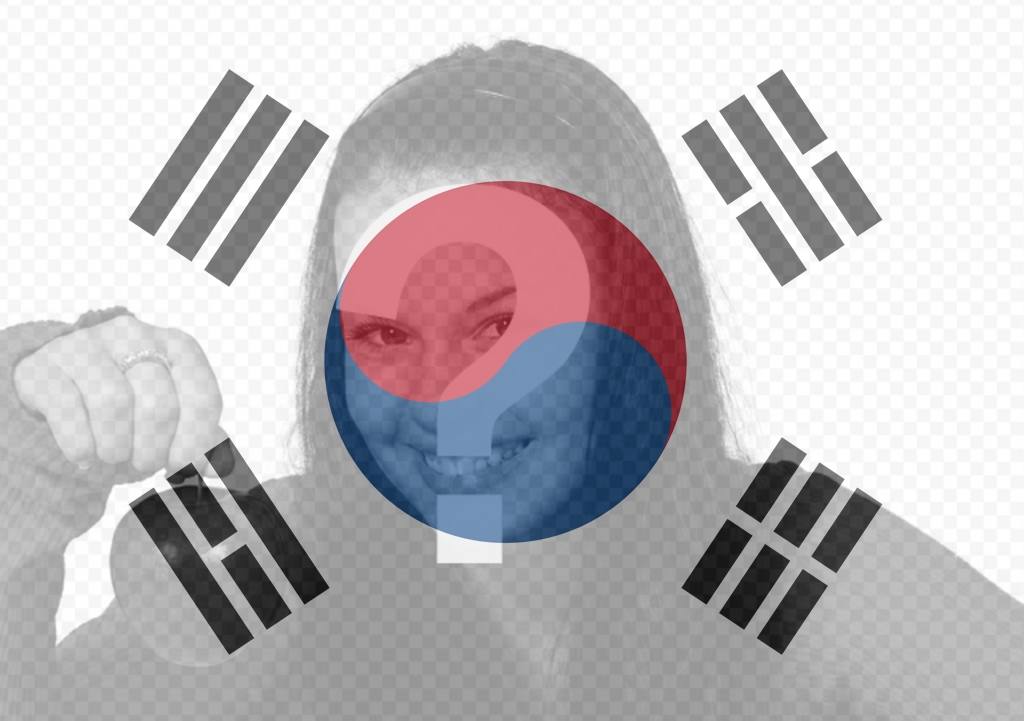 Filter der Flagge von Südkorea, um das Foto ..