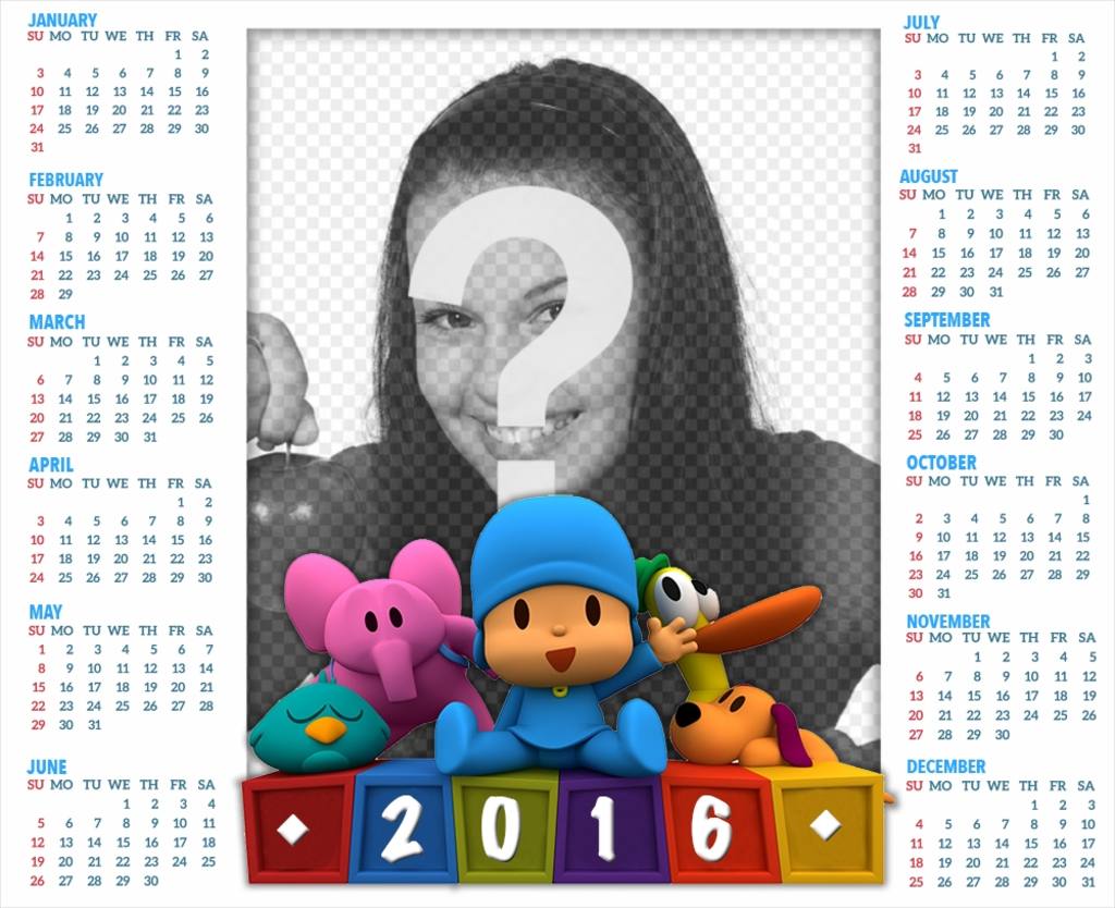 A 2016 Kalender auf Englisch perfekt für Ihre Kinder ..