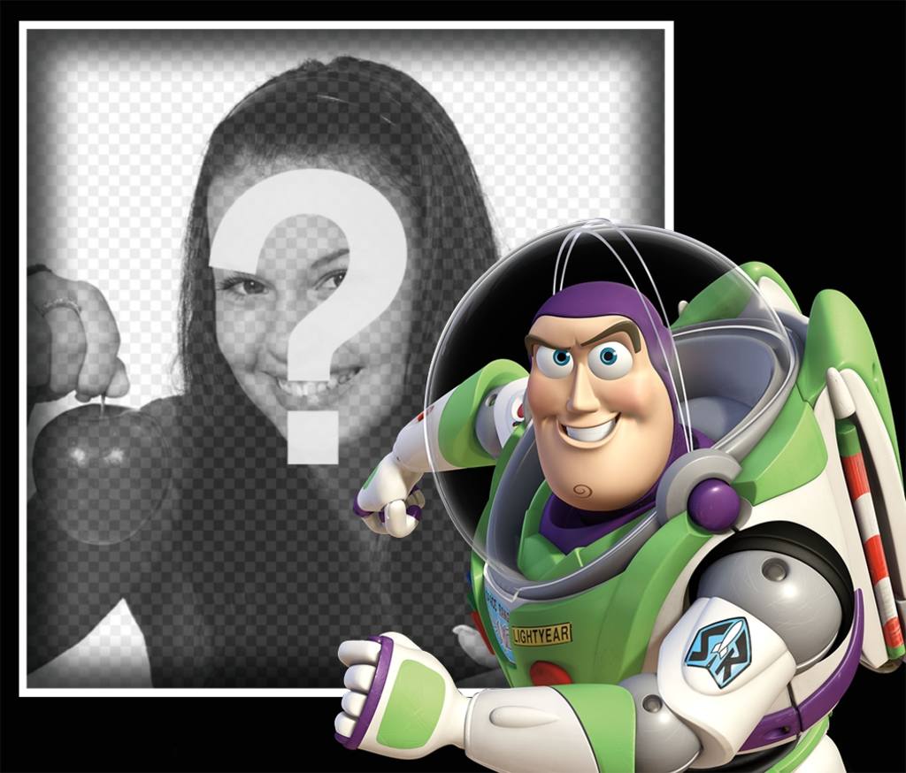 Photo-Effekt mit Buzz Lightyear, um ein Foto ..